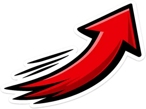 Red arrow sticker