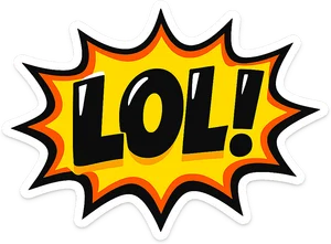 LOL! comic burst sticker