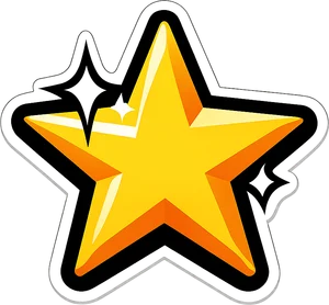 Gold star sticker